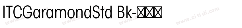 ITCGaramondStd Bk字体转换